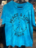 Blue Tie-Dye Peace & Love T-Shirt
