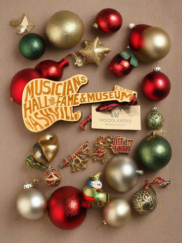 MHOF Wooden Guitar Ornament